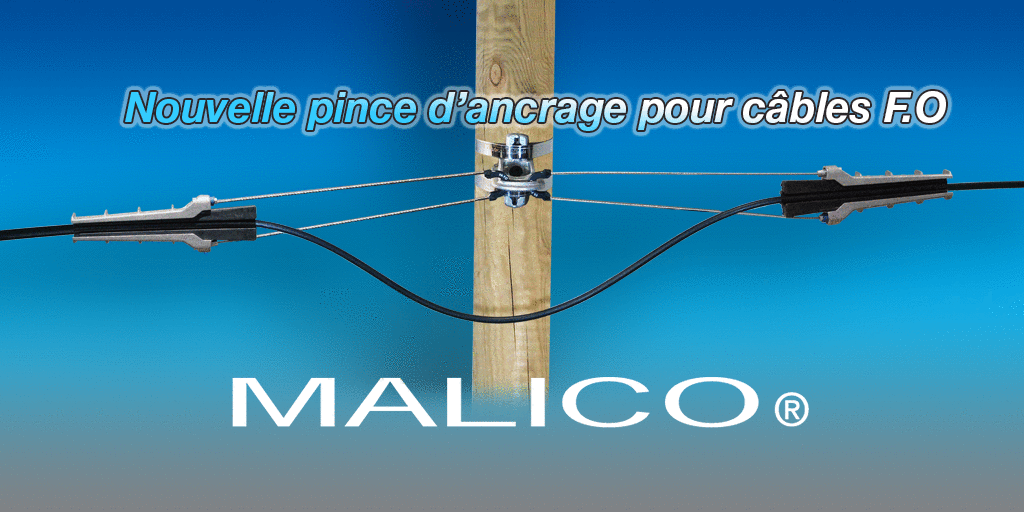 Pince d'Ancrage 6-8mm - Lot de 10 - MALICO - Fibre Optique